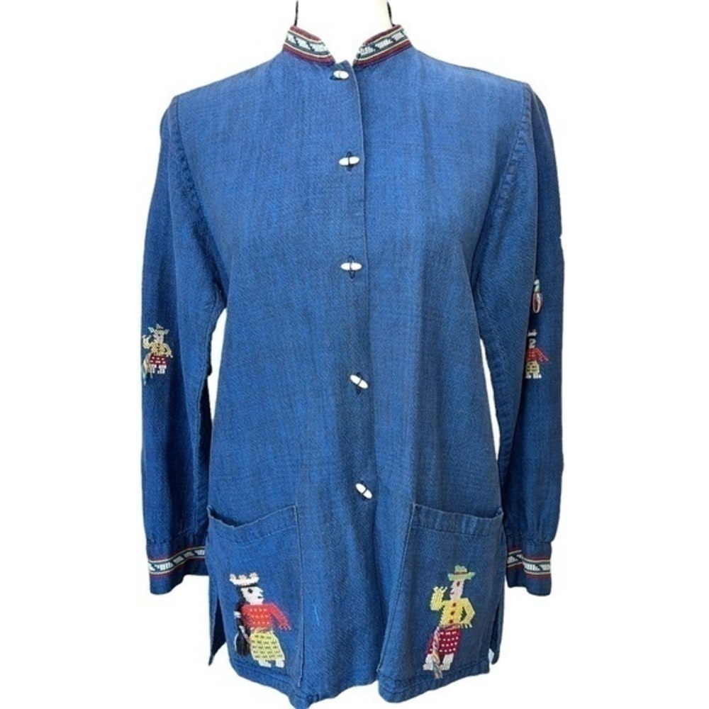 Embroidered/Needle Point Peruvian Type Shacket - image 1